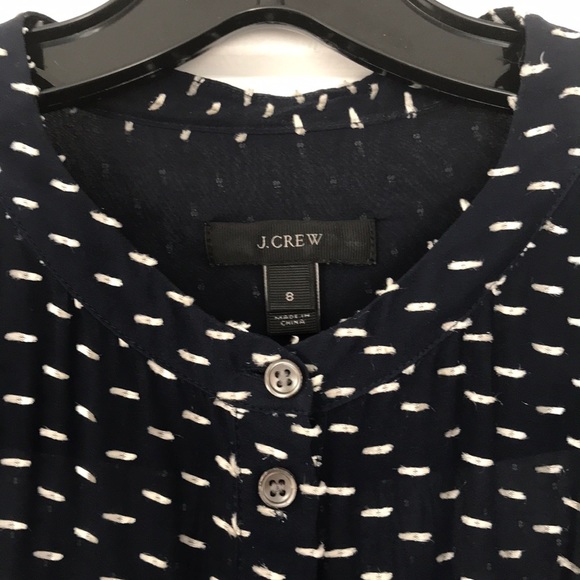 J crew sheer blouse with stitched line detail - Picture 2 of 4